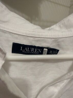 Ralph Lauren white short-sleeve cotton shirt.